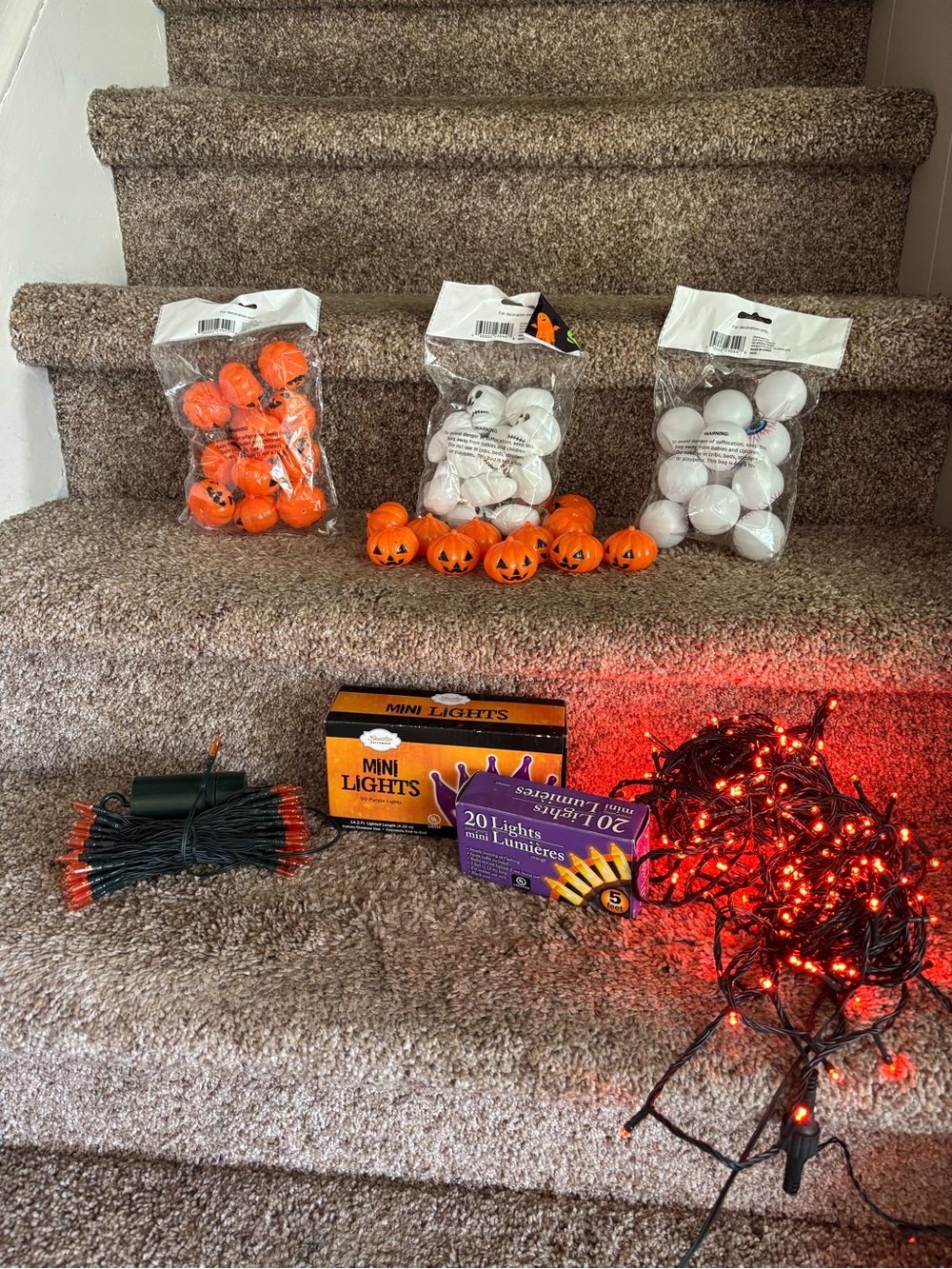 Halloween Pumpkin Ping Pong Balls - Orange Decorative Pack